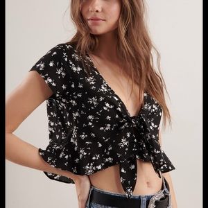 Garage tie front shirt